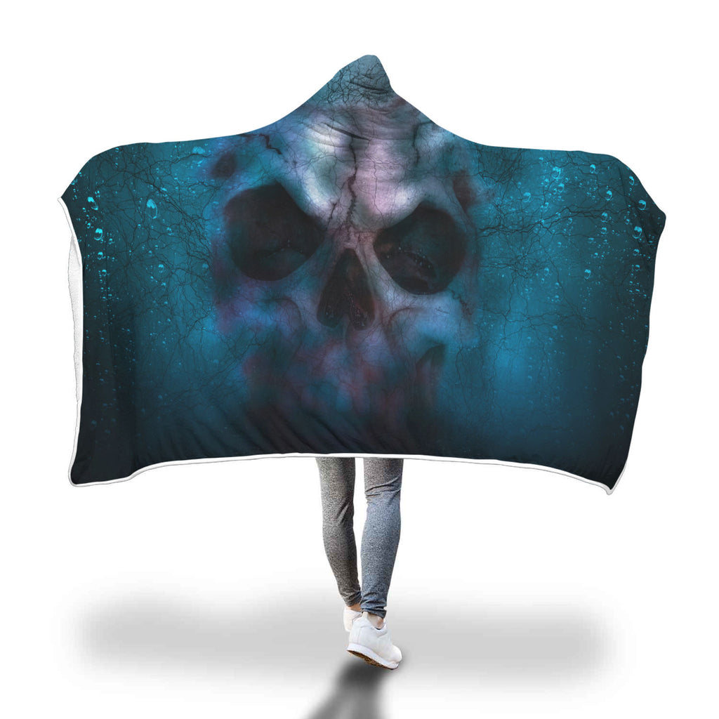 Halloween Scary Skull Hooded Blanket - Nikota Fashion