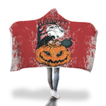 Halloween Scary pumpkin Awesome Premium Hooded Blanket - Nikota Fashion