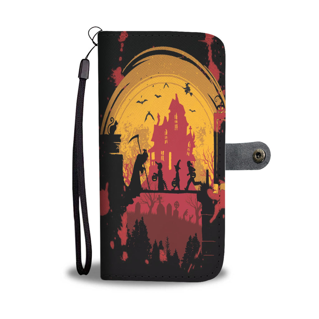 Halloween Scary witch with children Wallet Case - Nikota Fashion