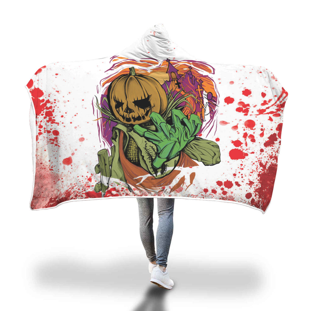 Halloween Trembling Pumpkin Hooded Blanket - Nikota Fashion